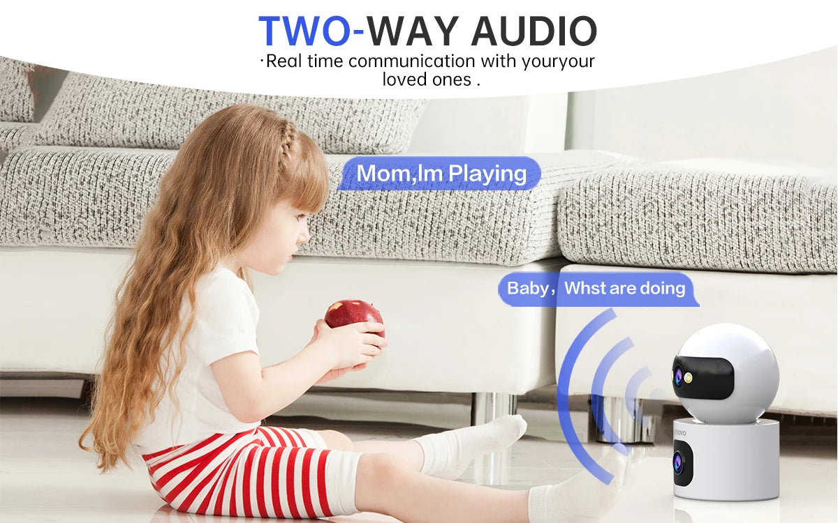 Lenovo 4K Dual-Lens IP Camera 5G WiFi Smart Home Security Baby Monitor with Auto Tracking
