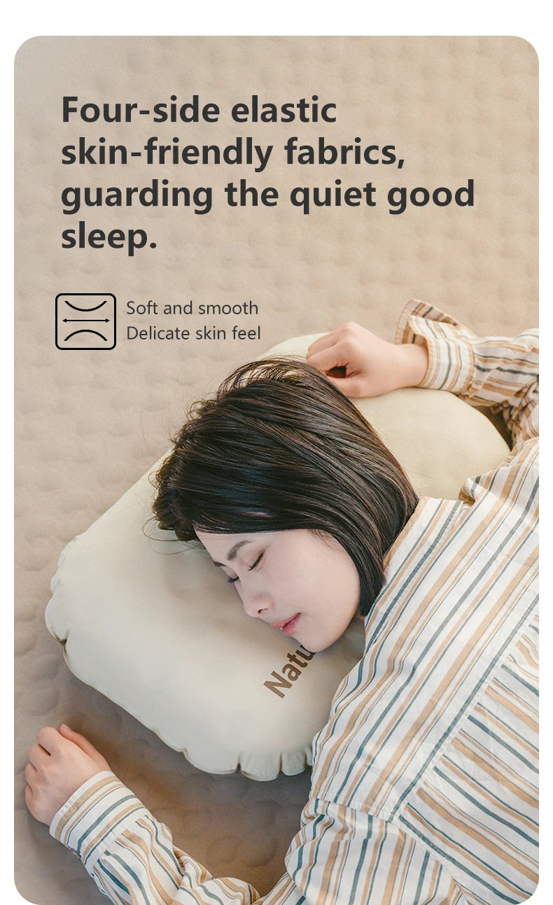 Naturehike Feather Bone 2-in-1 Foam Inflatable Pillow Waterproof Oilproof Stainproof Adjustable Soft Breathable Camp Travel Nap