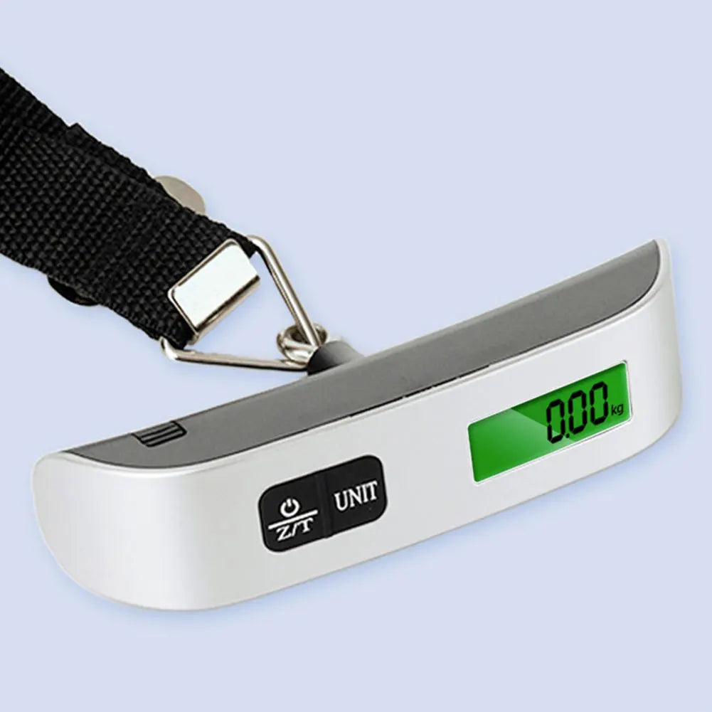 50kg/110lb Portable Digital Luggage Weight Scale LCD Display Electronic Hanging Suitcase Travel Weighs Portable Scale