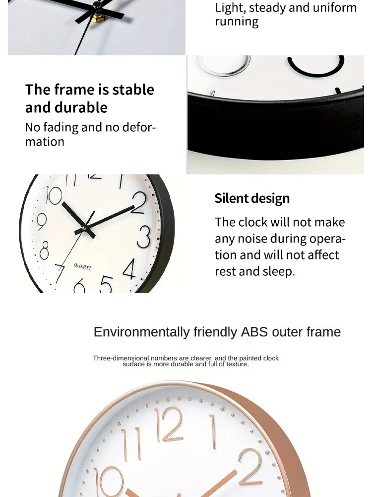 8-Inch Quartz Silent Wall Clock – Modern Cubic Digital Design for Home & Bedroom Décor