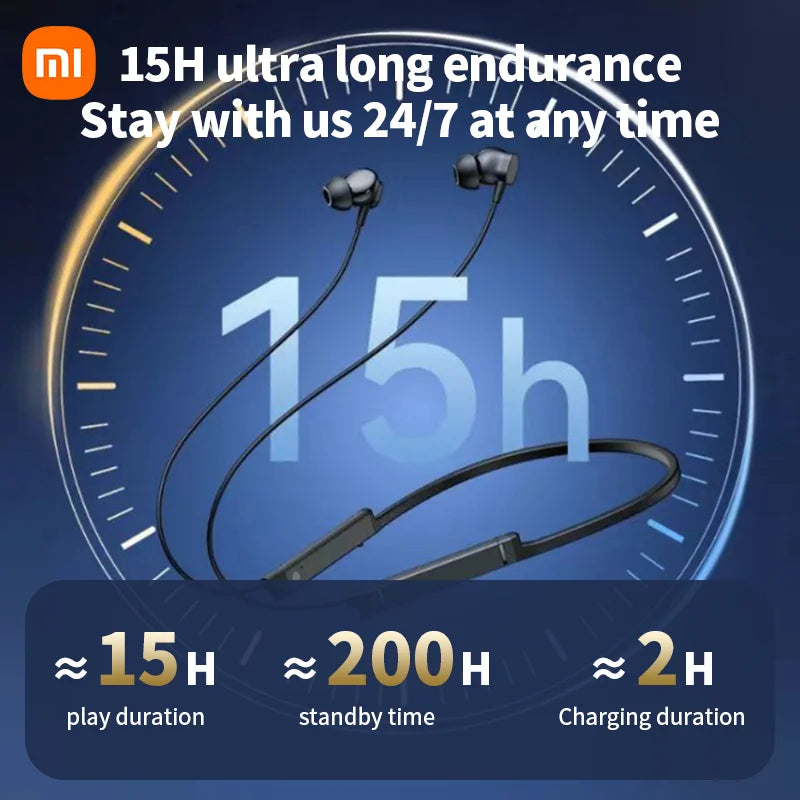 Xiaomi MijiaI BS09 ENC Bluetooth 5.3 Neckband Earphones – HiFi Stereo Wireless Sport Headphones