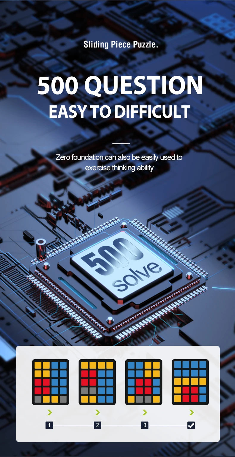 Huarong Road Magnetic Sliding Puzzle – Logical Thinking Brain Training Game for Kids