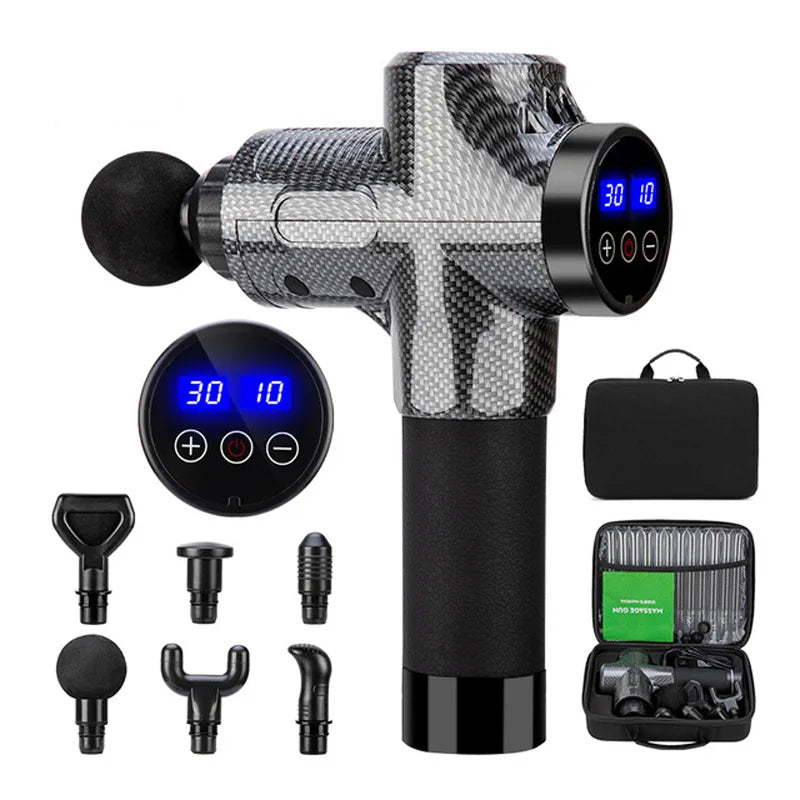 Fascial Massage Gun – Electric Percussion Pistol Massager for Deep Tissue, Muscle Relaxation, Neck & Back Pain Relief
