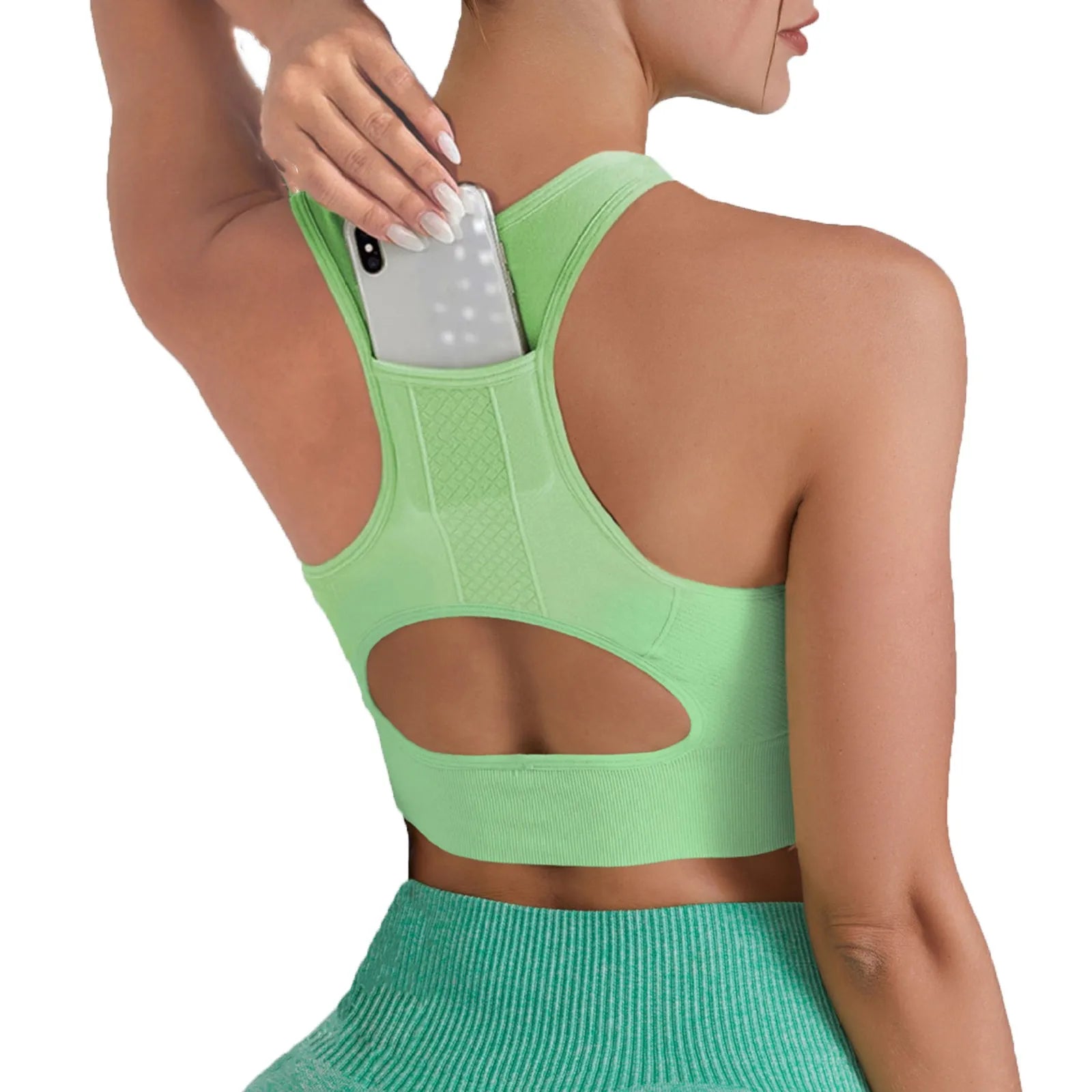 Women’s Shockproof Sports Bra – High-Strength Yoga Crop Top with Chest Pad for Gym, Running & Fitness