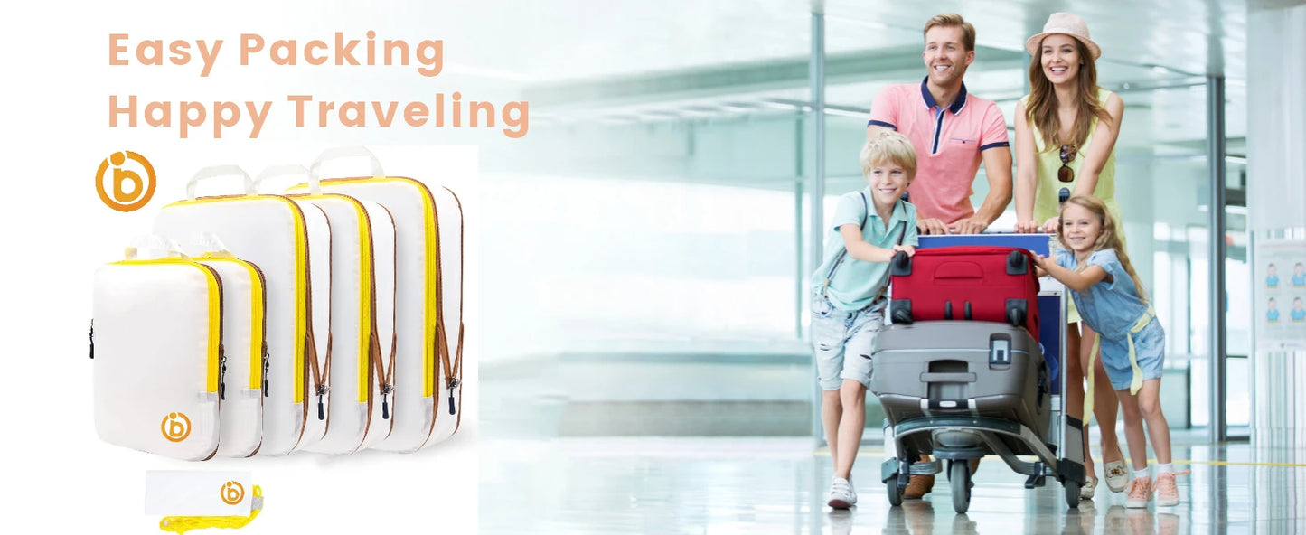 2/6/9-Piece Waterproof Travel Packing Cubes Set – Space-Saving Luggage Organizer Bags