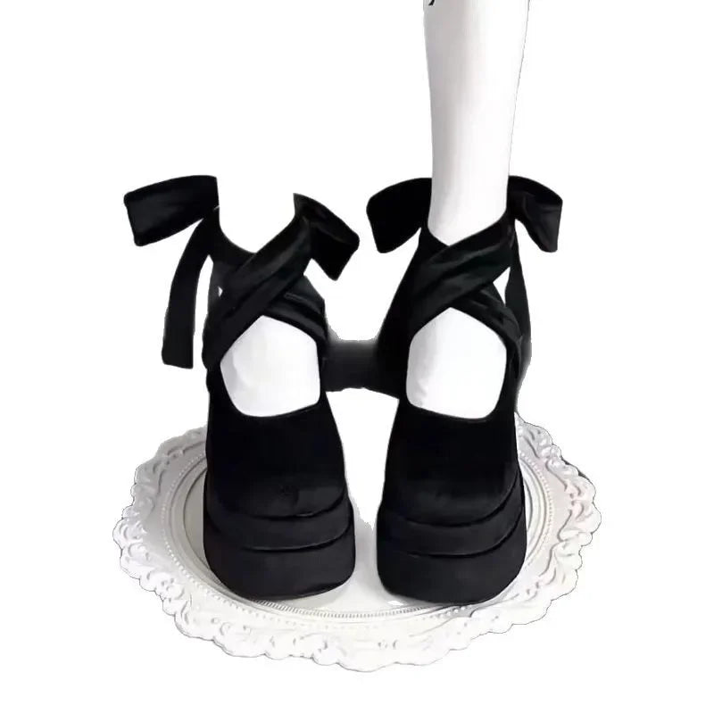 Retro Pink Mary Janes High Heels – French Thick Heel Wedding & Party Shoes for Women