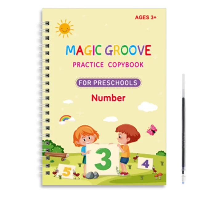 Reusable Magic Copybook Drawing Set – Montessori Writing & Pen Control Educational Toy for Kids