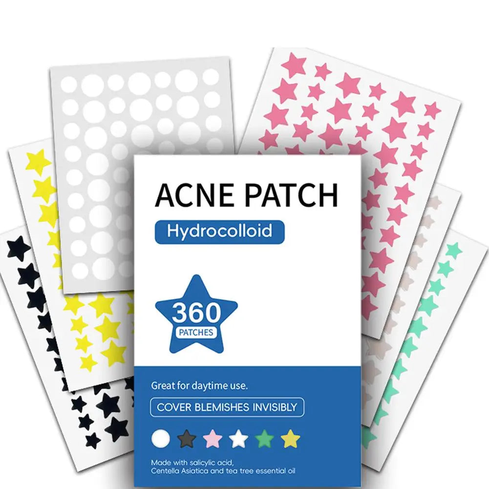 360pcs Invisible Pimple Patches – Anti-Acne Hydrocolloid Spot Stickers for Fast Healing
