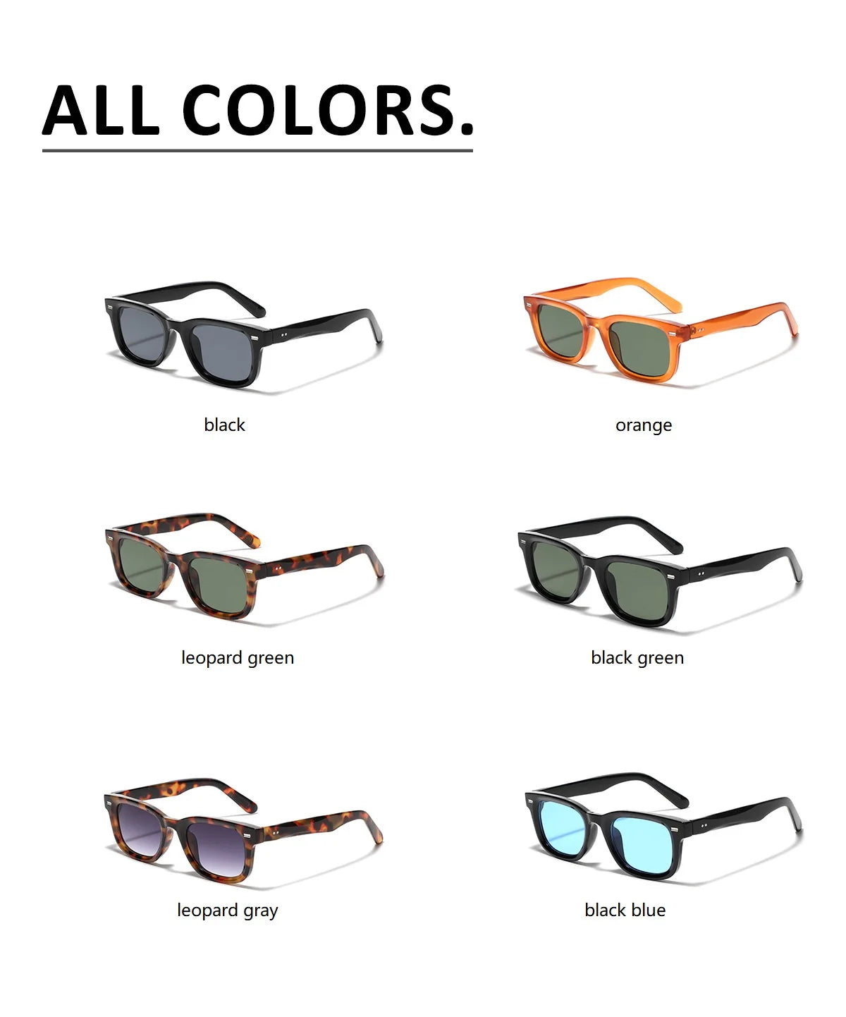 Retro Square Sunglasses – UV400 Fashion Eyewear for Men & Women