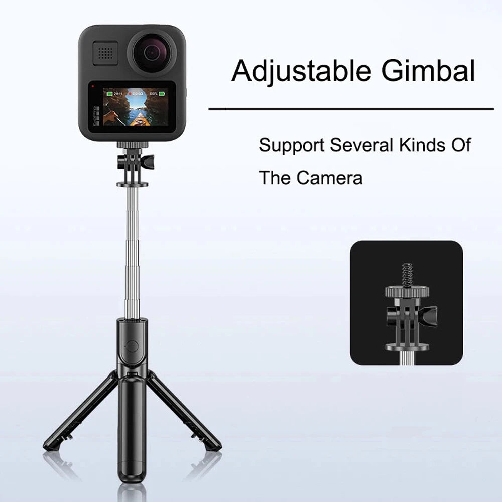 Wireless Bluetooth Selfie Stick Tripod with Fill Light & Remote – Foldable Portable Phone Stand for iPhone & Android