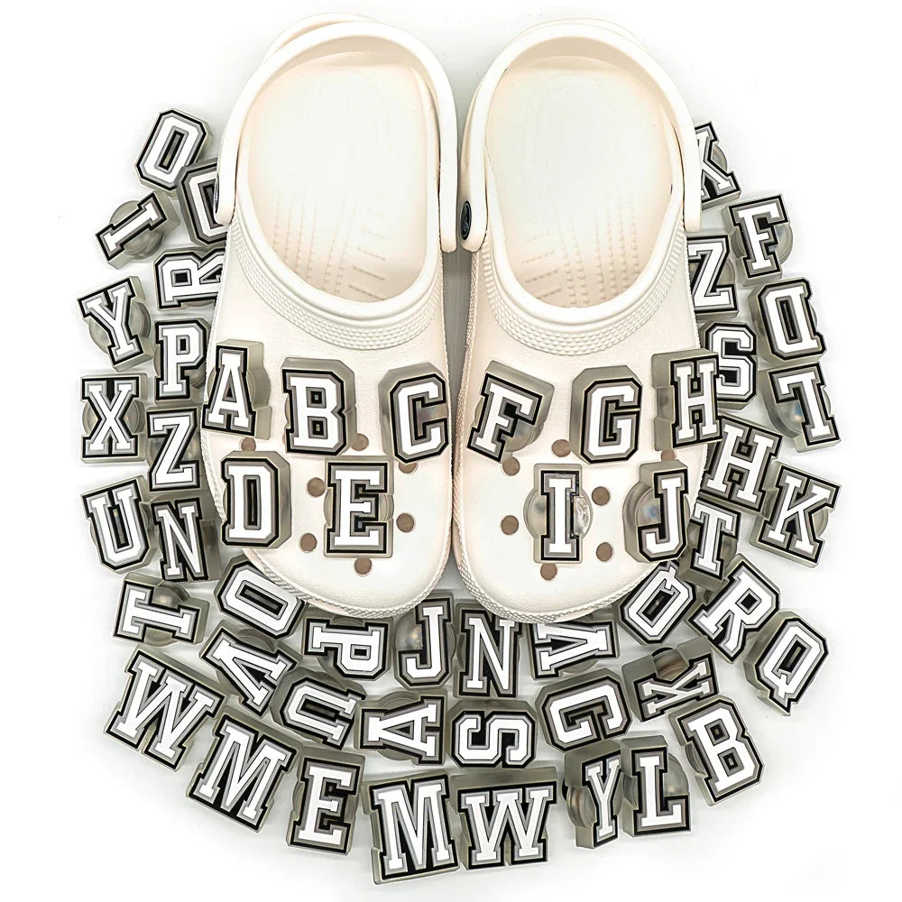 1/26pcs Letter LED Pins for Kids Lighted Shoe Charms Glowing Accessories Shoe Decorations Gifts Sandals Clog Buckles Ornament