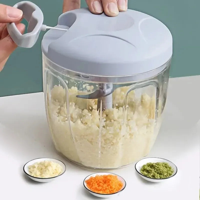Manual Ginger & Garlic Grinder – Multifunctional Vegetable & Meat Cutter