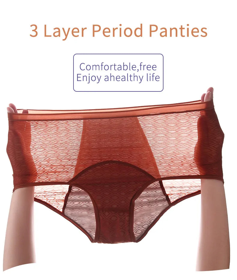 3Pcs Women's Menstrual Panties New XS-XL Size Seamlessn ylon Female Underwear Breath able Incontinence Leak Proof Lingerie
