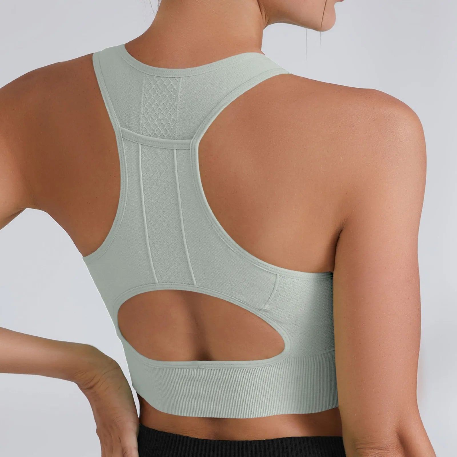 Women’s Shockproof Sports Bra – High-Strength Yoga Crop Top with Chest Pad for Gym, Running & Fitness