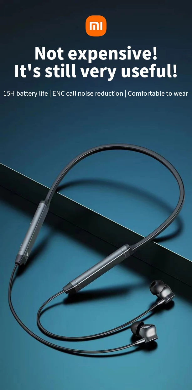 Xiaomi MijiaI BS09 ENC Bluetooth 5.3 Neckband Earphones – HiFi Stereo Wireless Sport Headphones