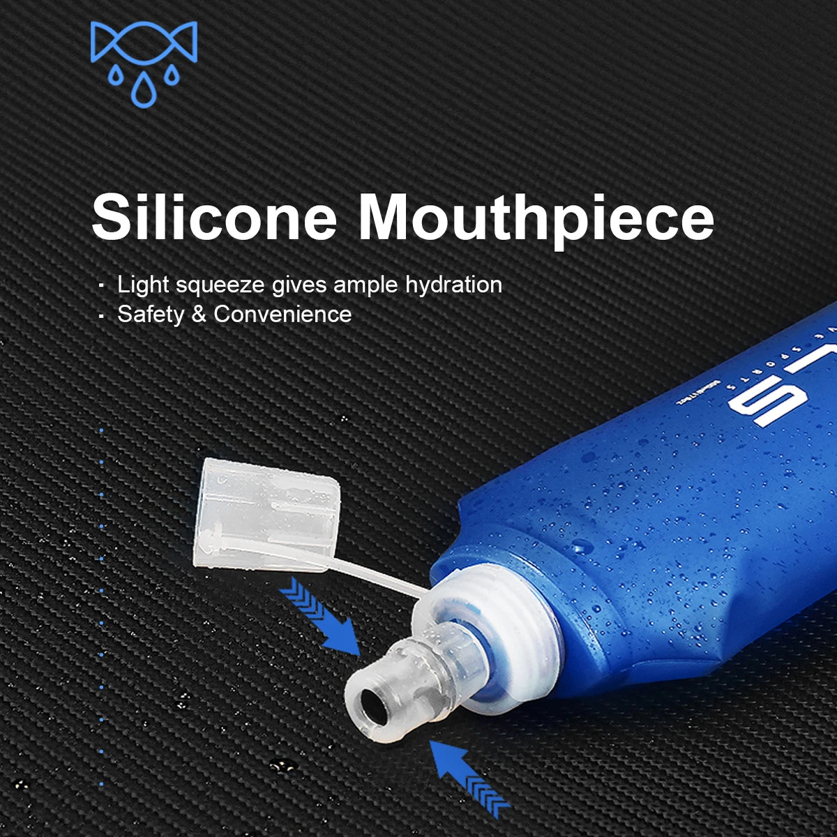 1pc 150ml/250ml/500ml Outdoor Collapsible Silicone Bite Size Water Bottle Running Camping Hiking Travel Convenient Water Bottle