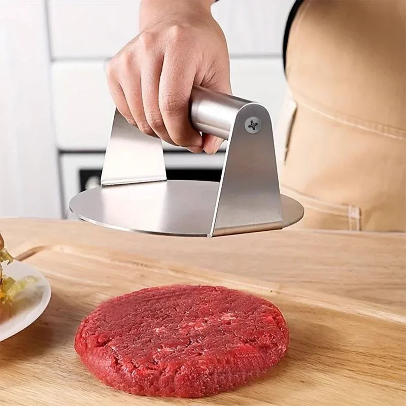 Stainless Steel Smash Burger Press – Heavy-Duty Hamburger Patty Maker