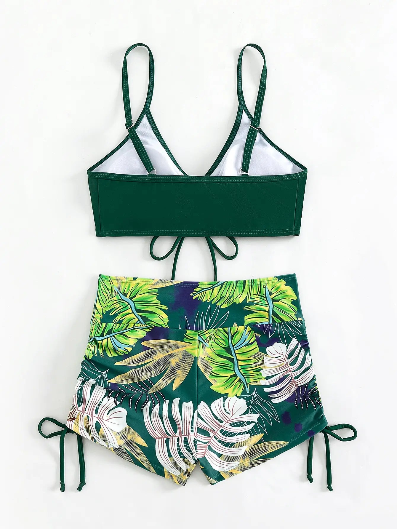 Drawstring Front Shorts Bikinis 2025 High Waist Swimsuit Women Swimwear Female Bathers Bathing Swimming Swim Suit Beachwear