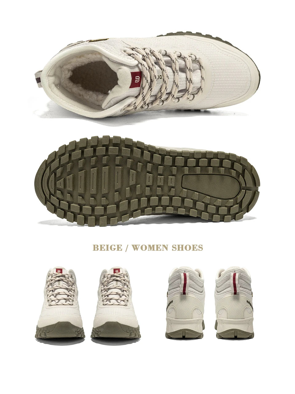 Baasploa Winter Women Sneakers – Plush Warm Waterproof Snow Boots