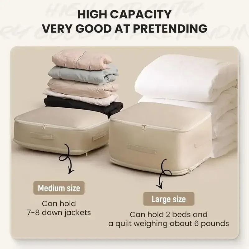 New Self Compression Organizer Duvet Storage Bag Large Capacity Self Compression Moving Organizer Bags Heavy Duty Moving Bags