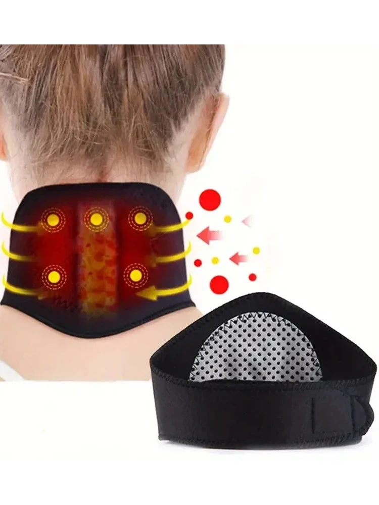 Self-Heating Magnetic Neck Support Brace – Reusable Cervical Massage & Warmth