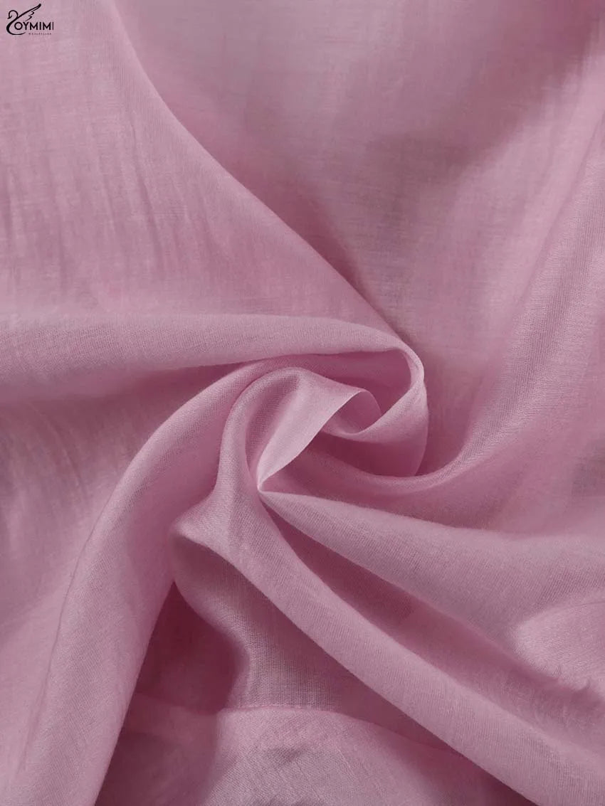 Elegant Pink Ruffled V-Neck Blouse – Petal Sleeve Women’s Fashion Shirt