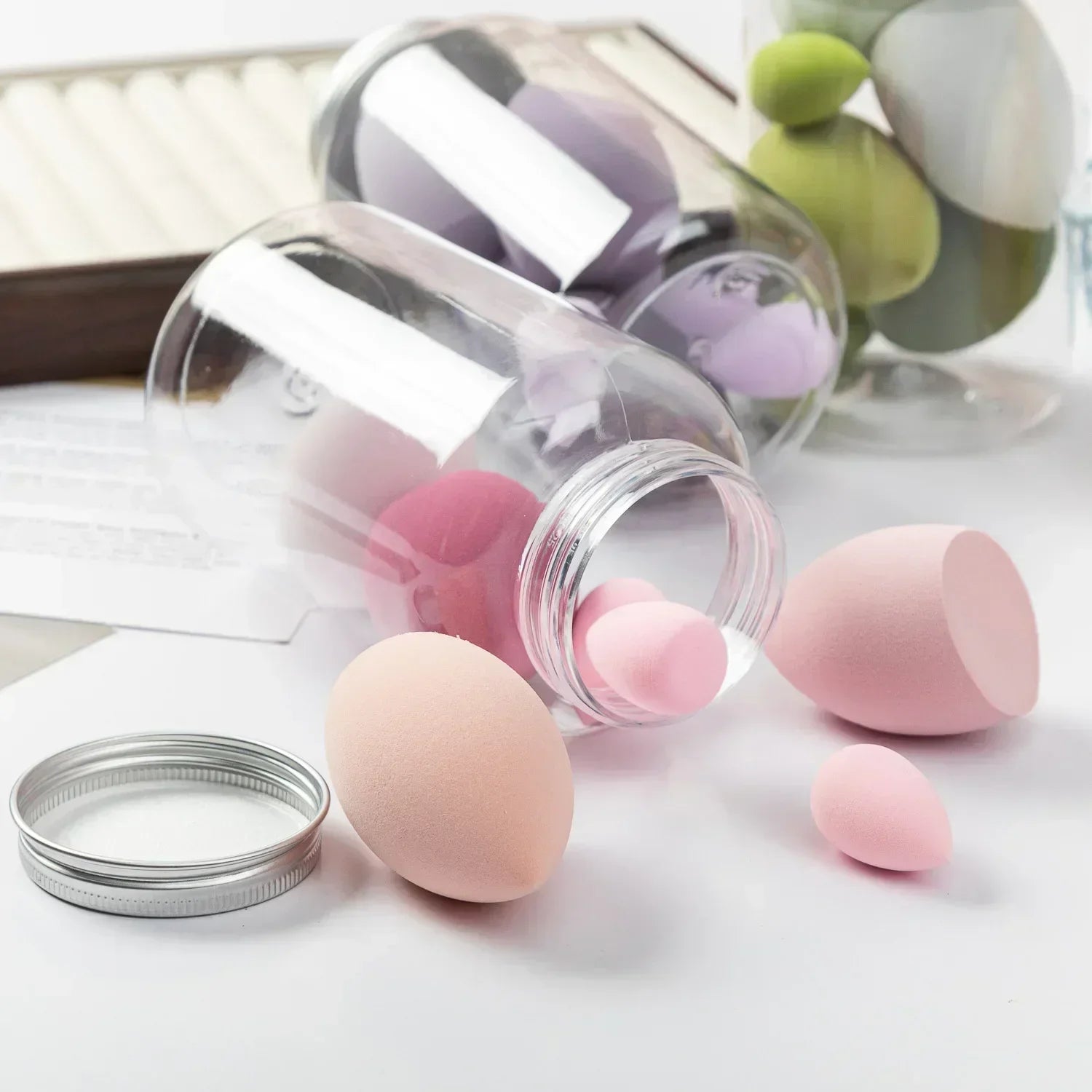12/14Pcs Makeup Sponge Set – Beauty Blender Puffs for Foundation, Powder & Concealer, Soft Cosmetic Sponges