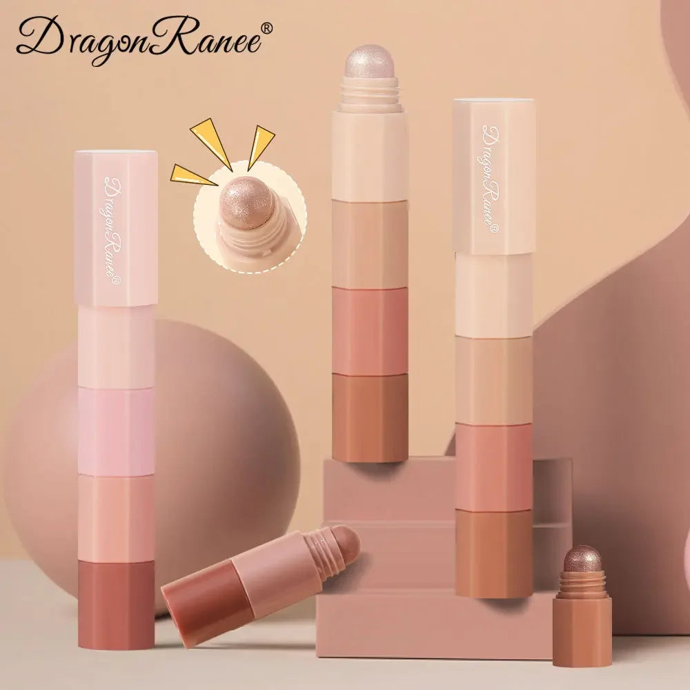 Dragon Ranee Eyeshadow Pencil 4 Colors/Set Waterproof Non-Smudge Highlighter Stick Pearlescent Matte Silkworm Lazy Eye Makeup