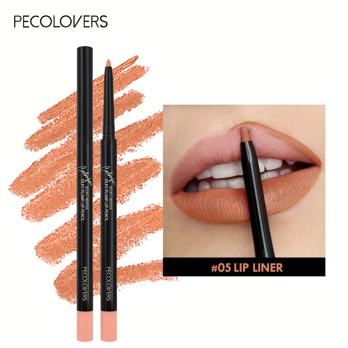 Waterproof Matte Lipliner Pencil – Red Contour Lipstick, Long-Lasting, Non-Stick & Moisturizing (12 Colors)