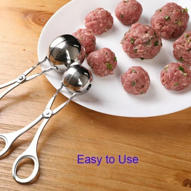 Stainless Steel Meatball & Rice Ball Maker – Non-Stick Shaper
