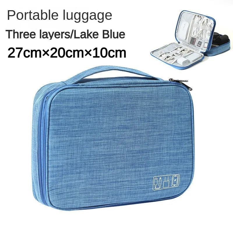 Cable Storage Bag Waterproof Digital Electronic Organizer Portable USB Data Line Charger Plug Storage Bag Travel Cable Organizer
