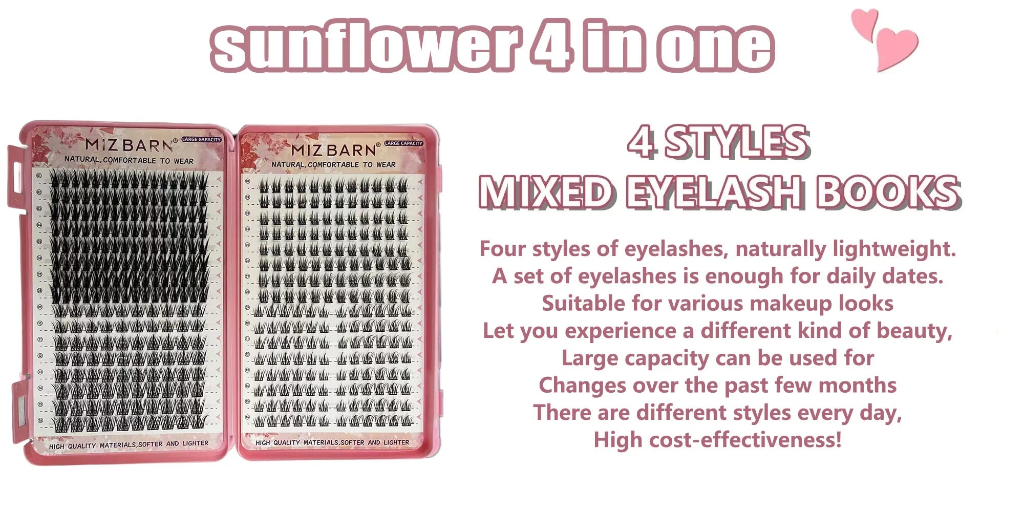 32 Rows Large Capacity Eyelash Extensions Professional Individual Cluster DIY Natural False Lashes