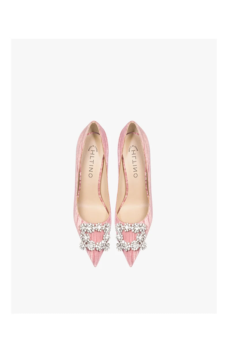 2025 Pink Luxury Pointed Toe Pumps – Elegant High Heels for Women