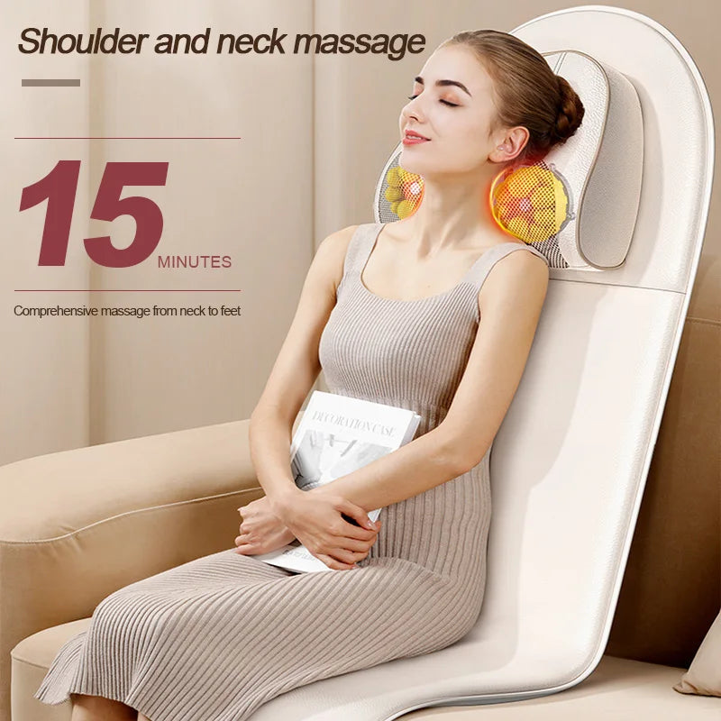 Cervical and Lumbar Massage Cushion Home Full Body SPA Massage Cushion Constant Temperature hot Compress Massage Cushion