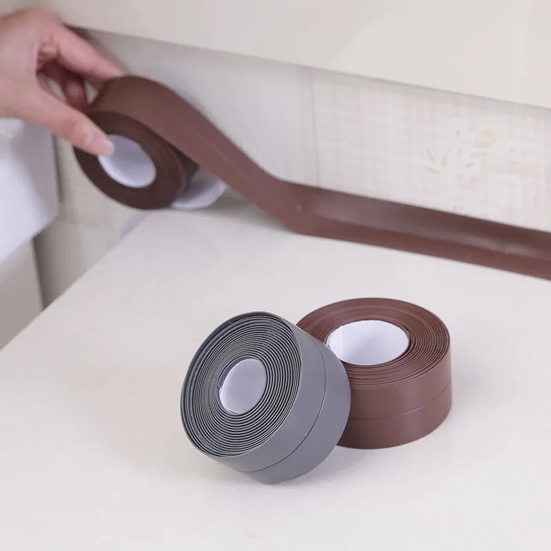 Waterproof Sealing Tape Strips PVC Self Adhesive Wall Sticker for Bathroom Shower Bath Seal Caulk Strip Kitchen Sink Mold Proof