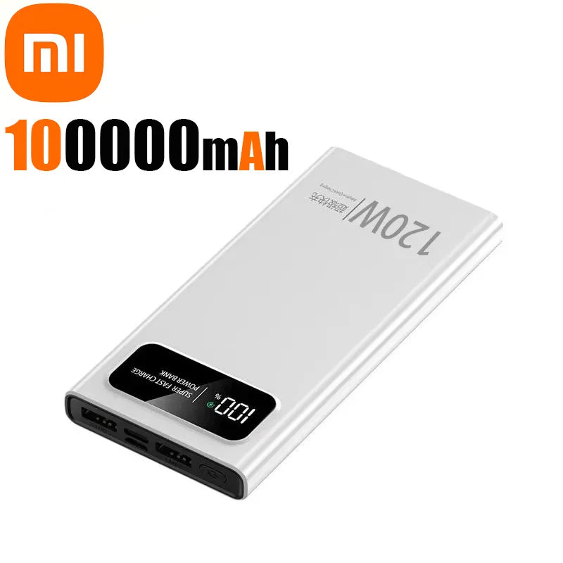 Xiaomi 200000mAh 120W Power Bank  Fast Charging Portable Mobile Power Ultralarge Capacity Digital Display External Battery ﻿