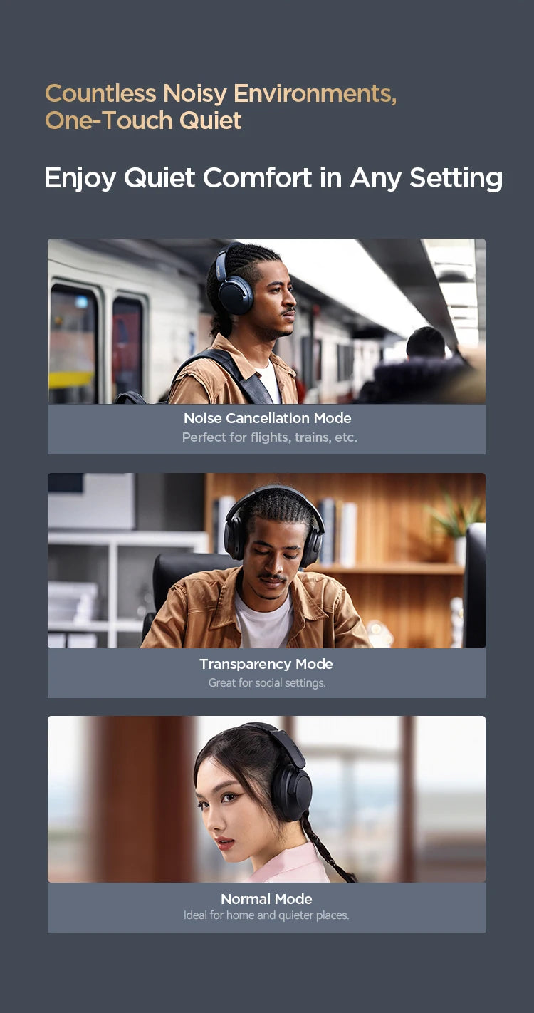 1MORE SonoFlow Pro Hi-Res ANC Bluetooth Headphones – Flash-Sale Wireless Over-Ear Headset