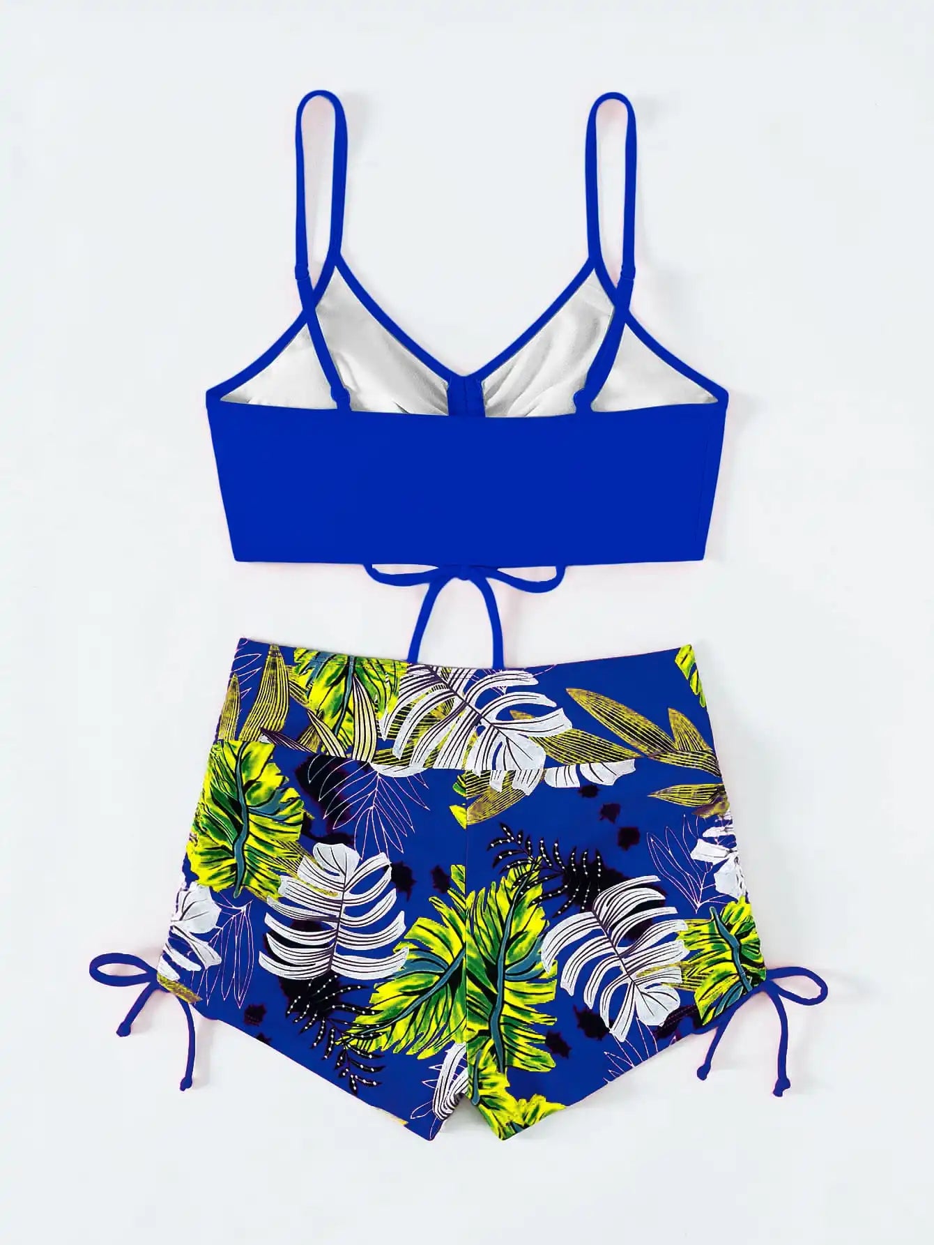 Drawstring Front Shorts Bikinis 2025 High Waist Swimsuit Women Swimwear Female Bathers Bathing Swimming Swim Suit Beachwear