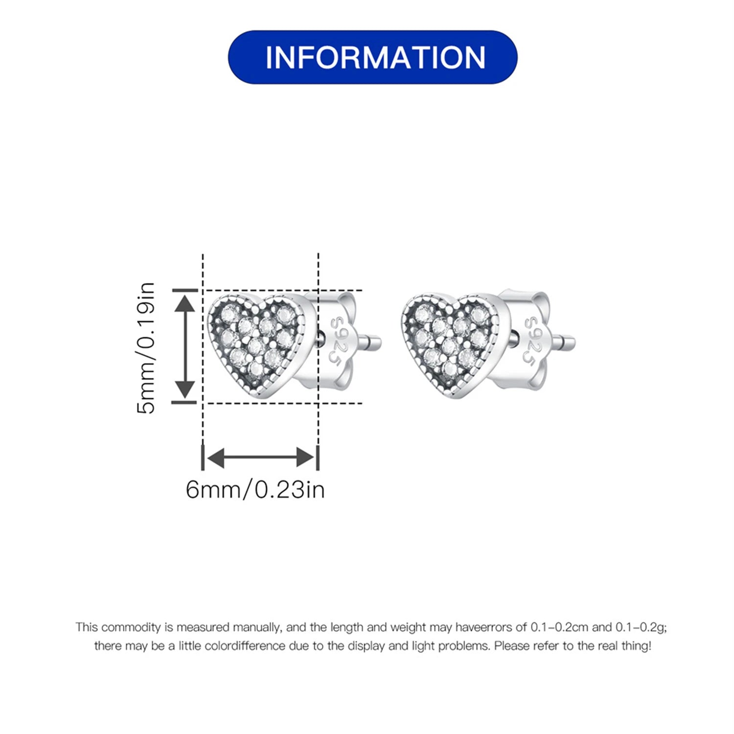 925 Sterling Silver Pink Heart Bow Stud Earrings – Elegant Gift for Women