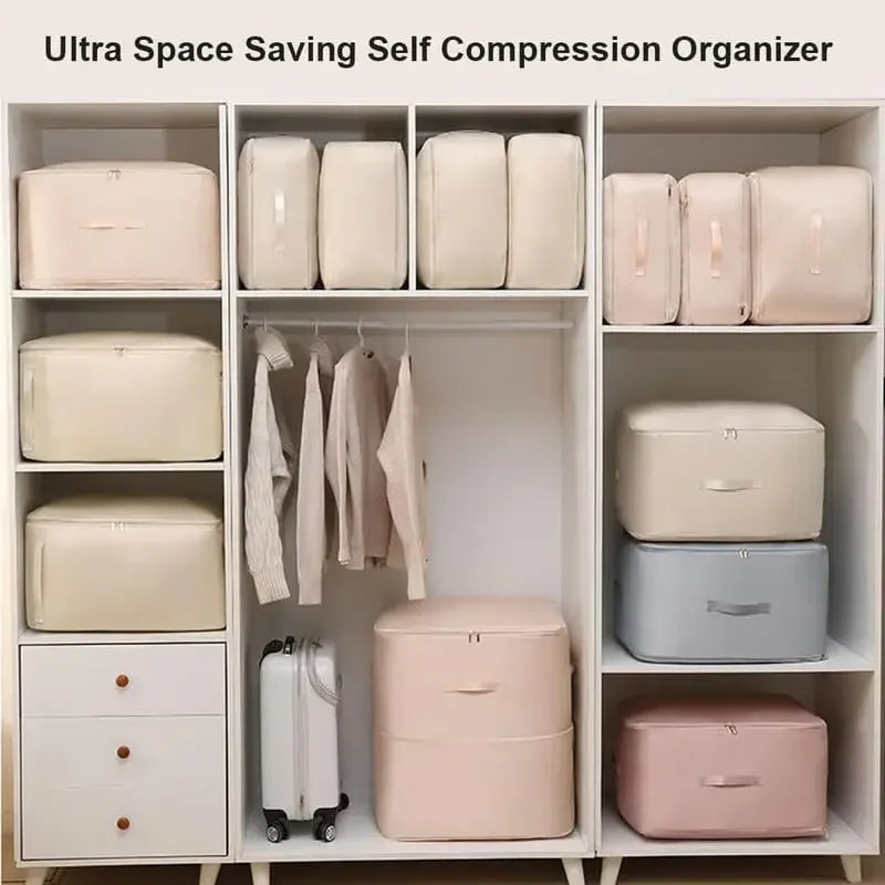New Self Compression Organizer Duvet Storage Bag Large Capacity Self Compression Moving Organizer Bags Heavy Duty Moving Bags