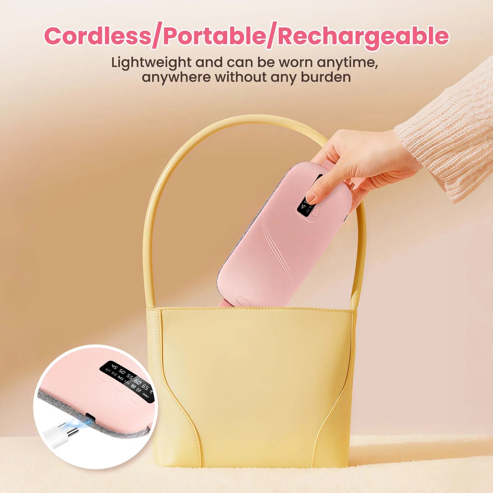 Rechargeable Heated Menstrual Waist Massager for Women
