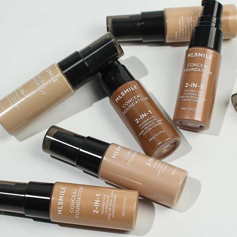 Face Foundation Cream – Oil-Control Matte BB Cream, Waterproof Full Coverage Liquid Concealer Base