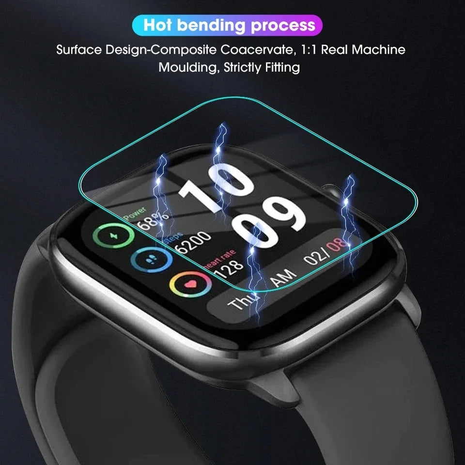 Tempered Glass Screen Protector for Xiaomi Redmi Watch 5 Active/Lite & Watch 4 – HD Clear Anti-Scratch Protective Film