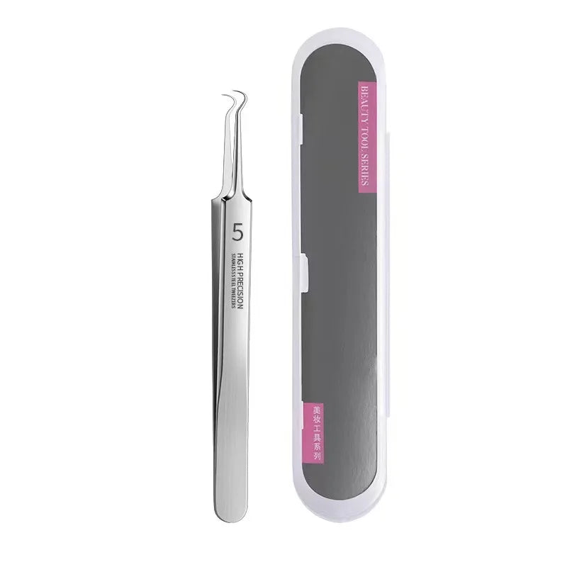German Ultra-Fine No. 5 Blackhead Remover Tweezers – Precision Pimple Extractor, Acne Needle Tool for Face Care & Salon Use