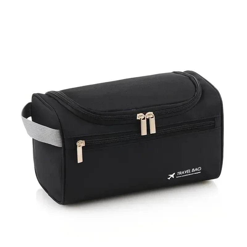 For Traveling Large Cosmetic Bag Leather Toiletry Bag for Men Women Dopp Kit Mens Hanging Toiletry Bag