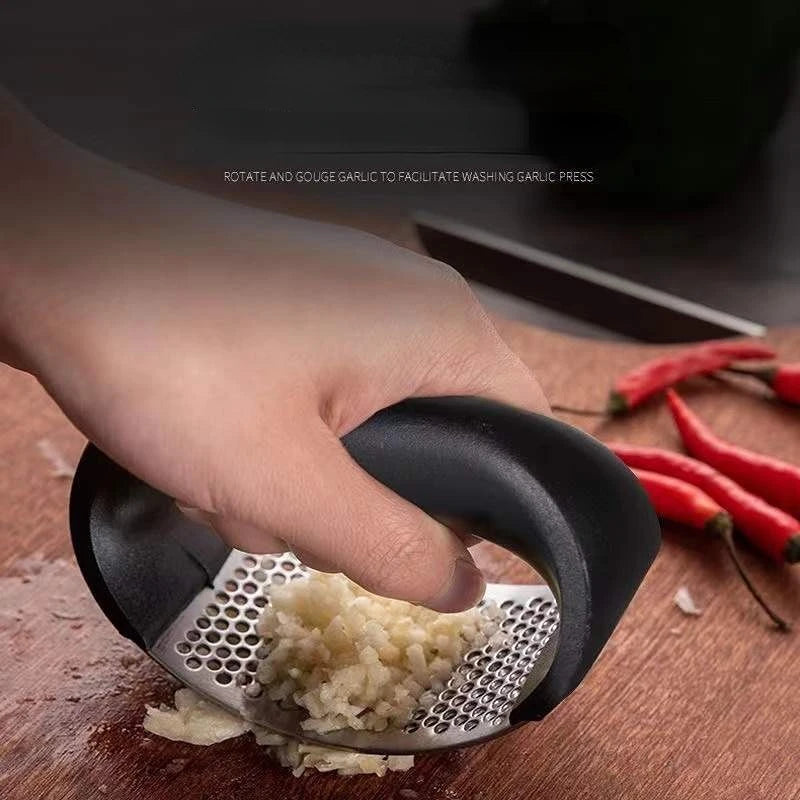 Stainless Steel Garlic Press Crusher Manual Mincer Tool