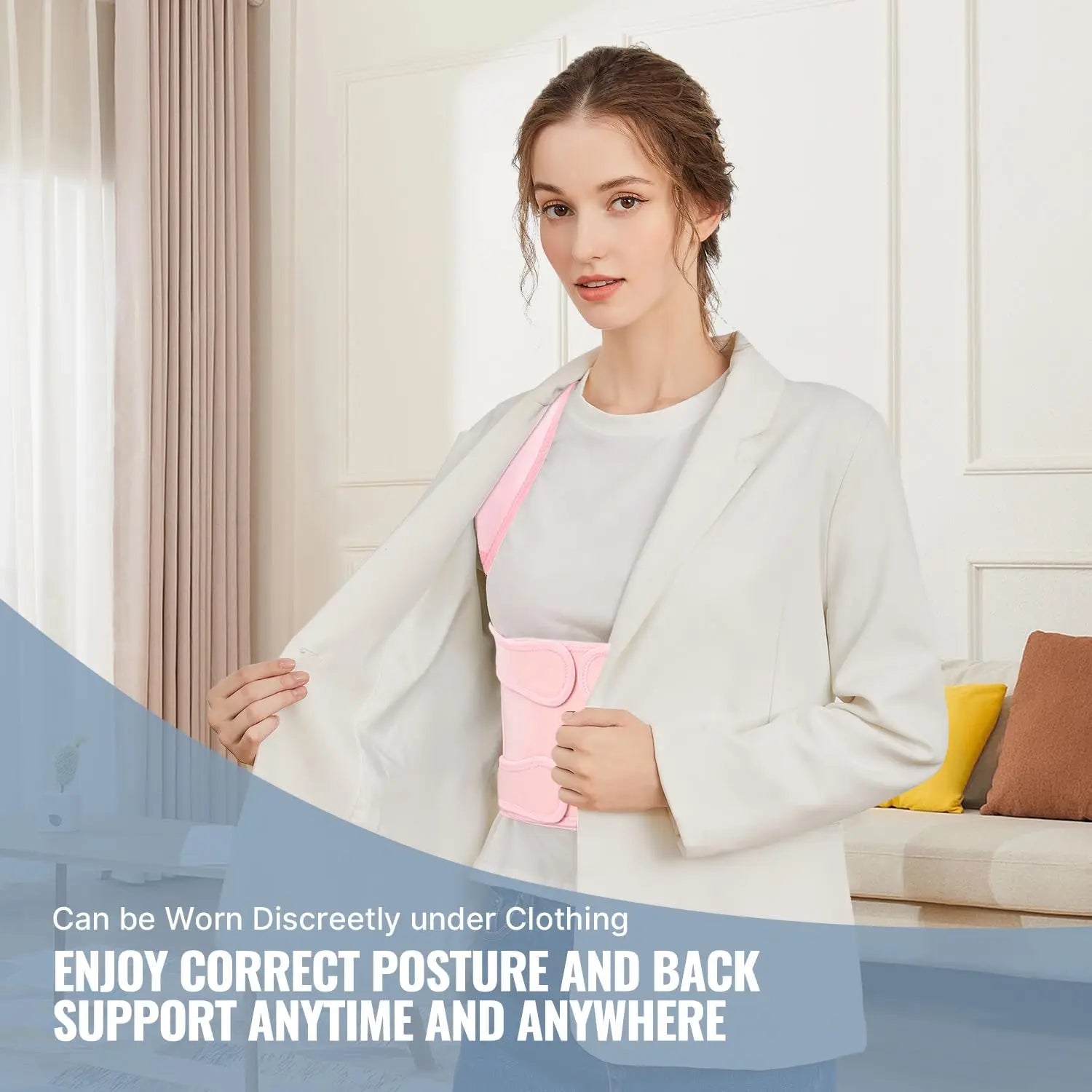 Women’s Adjustable Back Brace Posture Corrector for Upper & Lower Back