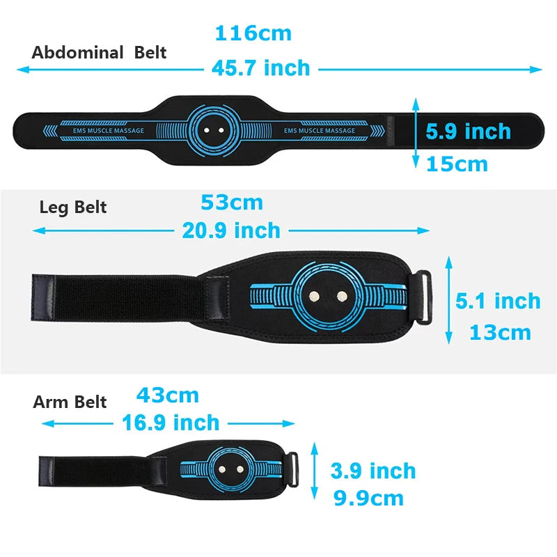 Smart EMS Abdominal Muscle Stimulator Belt – Home Fitness Toner