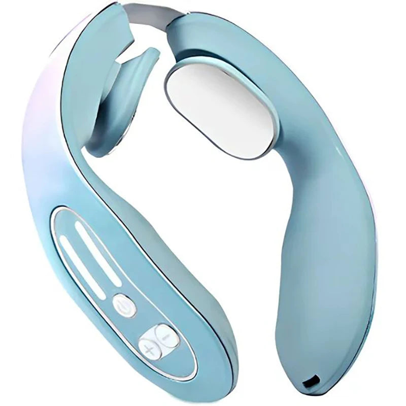 Intelligent Neck Massager Portable Pain Relief & Relaxation Device – Gray, Battery Operated