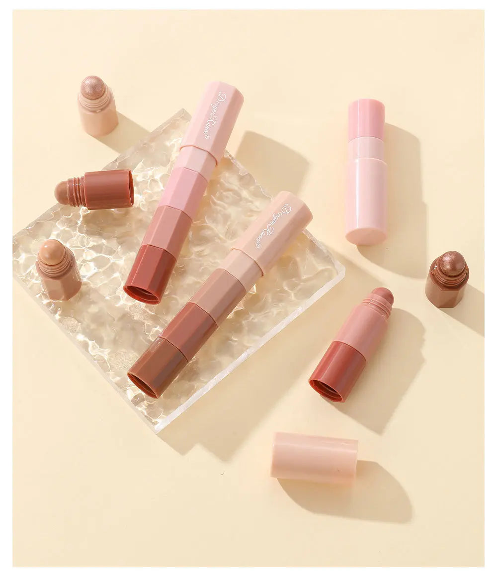 Dragon Ranee Eyeshadow Pencil 4 Colors/Set Waterproof Non-Smudge Highlighter Stick Pearlescent Matte Silkworm Lazy Eye Makeup